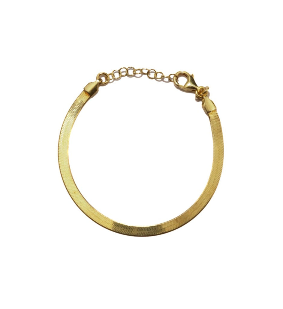 Bracciale Flat in argento placcato oro