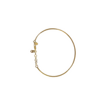 Gold plated silver bangle bracelet