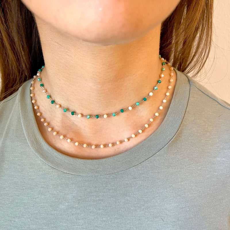 Teti rosary choker necklace
