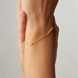Bracciale a catena Lucky Bar in argento placcato oro