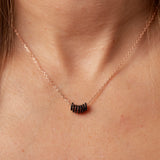 Collana Micro Rings in argento placcato oro rosa