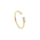 Anello Mix and Match in argento placcato oro e zirconi - Nuvola Gioielli