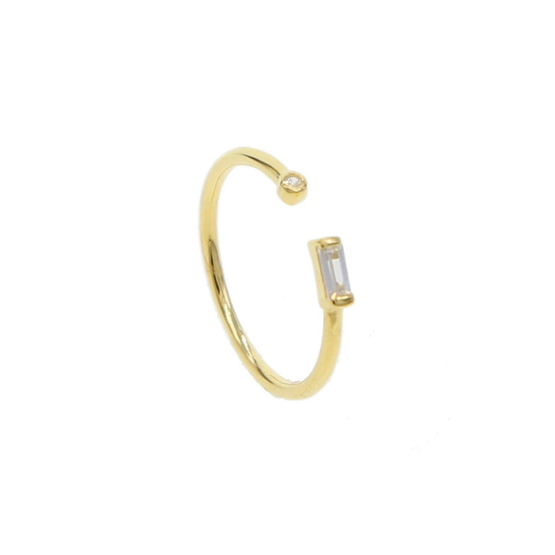 Anello Mix and Match in argento placcato oro e zirconi - Nuvola Gioielli