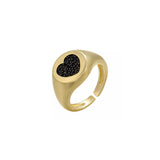 Anello regolabile Bright Love | Black - Nuvola Gioielli