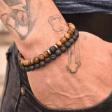 Bracciale da uomo Tiger Eye - Nuvola Gioielli