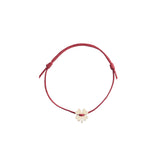 Bracciale regolabile in cotone con charm passante - Nuvola Gioielli