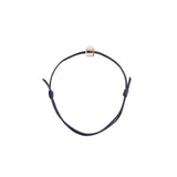 Bracciale regolabile in cotone con charm passante - Nuvola Gioielli