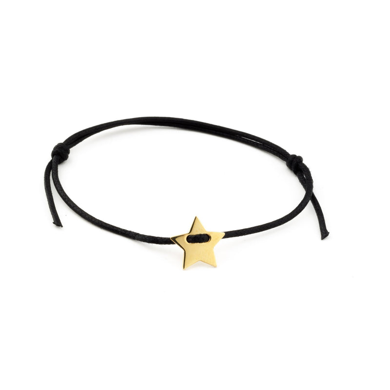 Bracciale regolabile in cotone con charm passante - Nuvola Gioielli