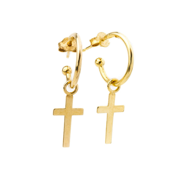 Orecchini pendenti Golden Cross - Nuvola Gioielli