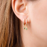 Orecchini pendenti Green Evil Eye - Nuvola Gioielli
