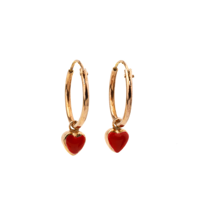 Orecchini pendenti Red Heart - Nuvola Gioielli