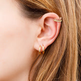 Orecchino senza buco ear cuff con zirconi - Nuvola Gioielli